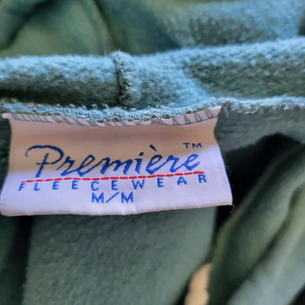 Vintage Hoodie Women's - Teal Blue-Green with Chickadee Bird Scene - Cozy - Picture 6 of 7